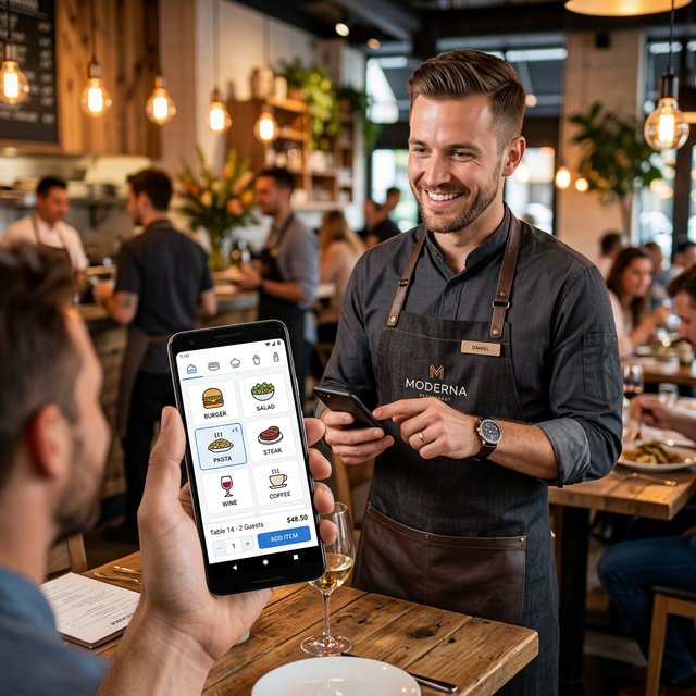 Garçom usando VendaGO